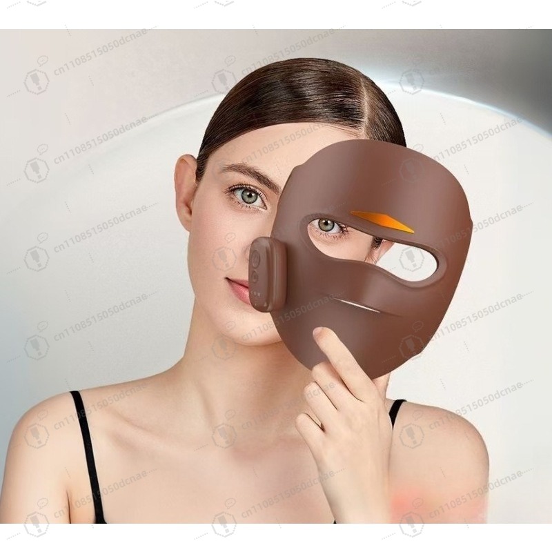 Silicone Led Face Mask Wireless - หน้ากาก LED ไร้สายสำหรับบำบัดผิวด้วยแสงสีแดง อุปกรณ์ซิลิโคนแม่เหล็ก 3 ระดับ