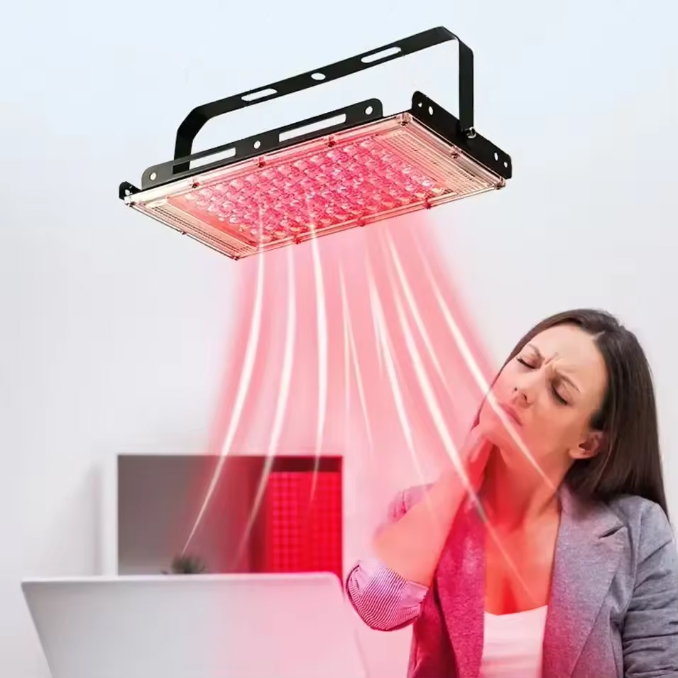 Red Light Therapy Torch 660Nm - 96 LEDs โคมไฟบำบัดด้วยแสงสีแดงการบำบัดด้วยแสงอินฟราเรดพร้อมขาตั้ง 660 นาโนเมตร& 850