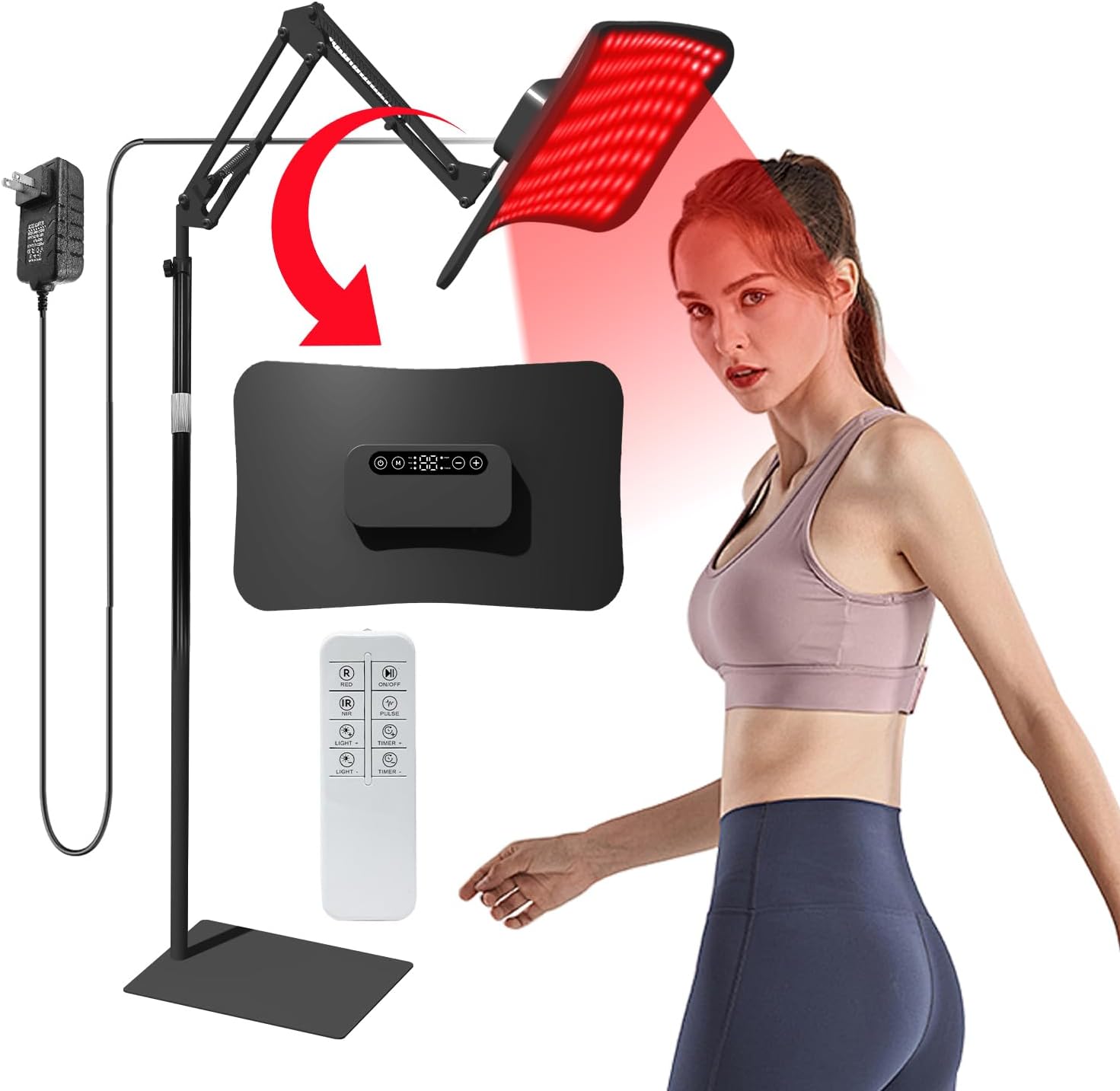 แผงบําบัดด้วยแสงสีแดงพร้อมขาตั - Red Light Therapy Panel 660 850 บทวิจารณ์และราคา
