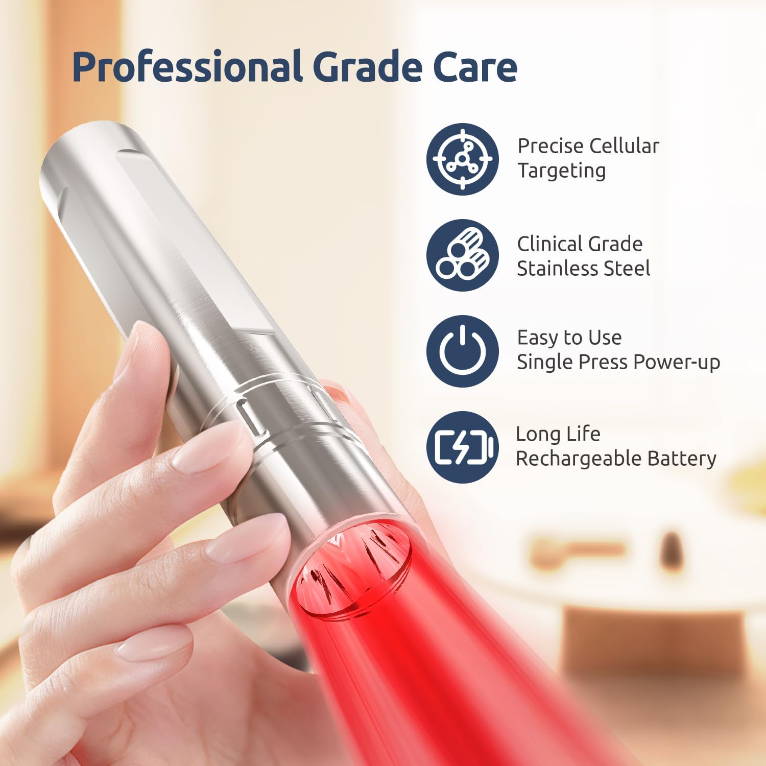 เครื่องบำบัดด้วยแสงสีแดงแบบมือ - Red Light Therapy Torch 660Nm บทวิจารณ์และราคา