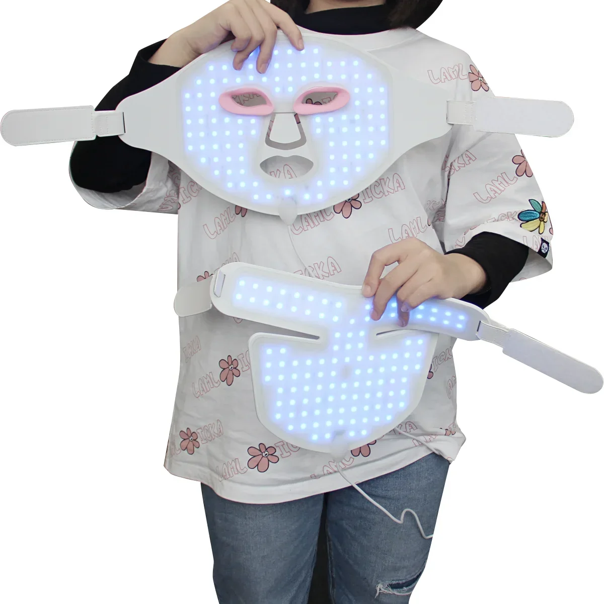 หน้ากากซิลิโคน LED บำบัดแสงสีแ - Led Light Therapy Face Mask 7 Color บทวิจารณ์และราคา