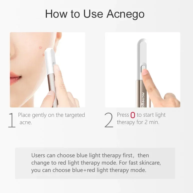 ปากกาบำบัดด้วยแสง LED รุ่น 202 - Blue Light Therapy Pen Acne Spot บทวิจารณ์และราคา
