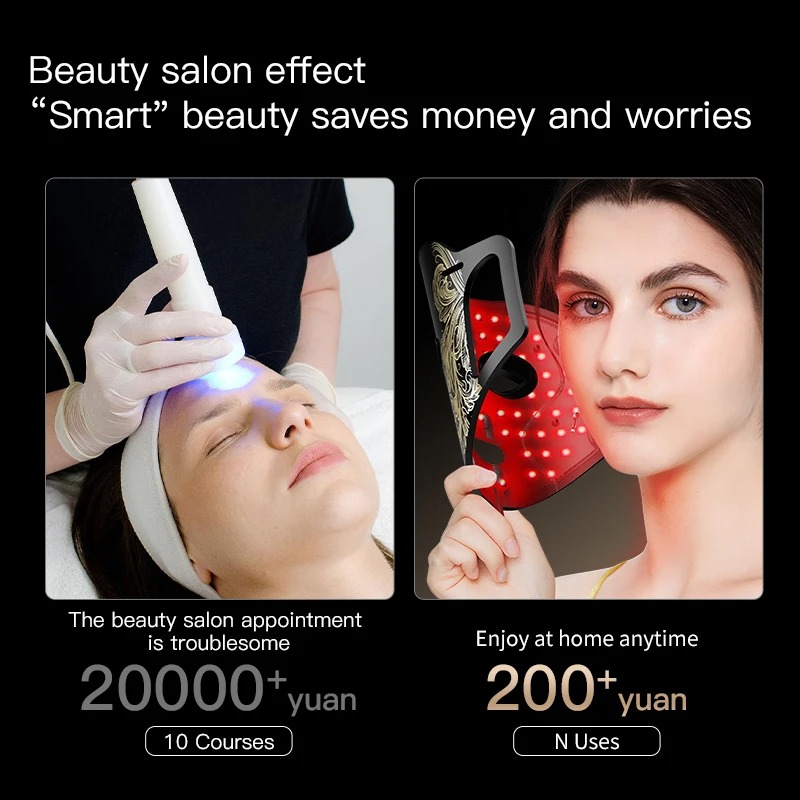มาส์กหน้าซิลิโคนพร้อมไฟ LED ช่ - Led Face Mask Phototherapy Acne บทวิจารณ์และราคา