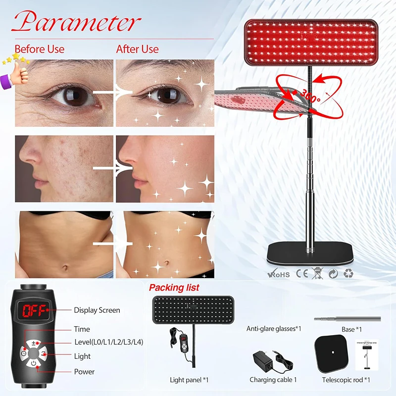 ใกล้อินฟราเรดแผง 660nm 850nm ส - Red Light Therapy Panel 660 850 บทวิจารณ์และราคา